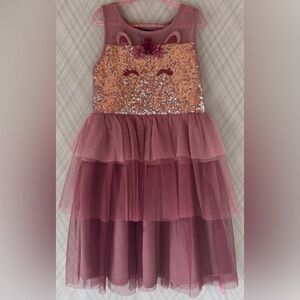 lilt - Burgundy Unicorn Dress - Size 6x